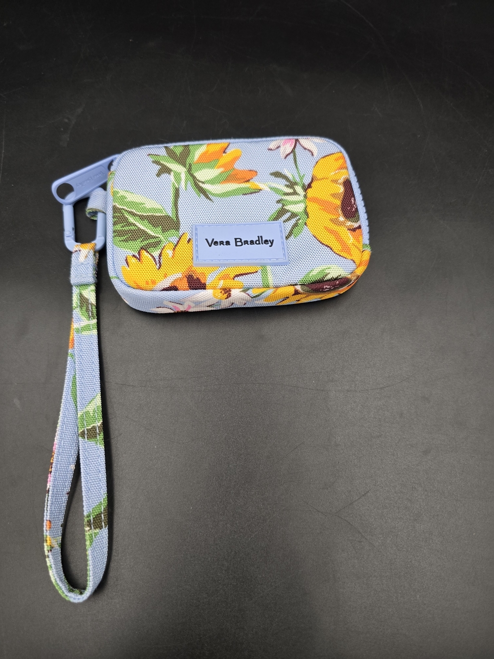 Vera Bradley Kids Floral Sunflower Wristlet in Light Blue